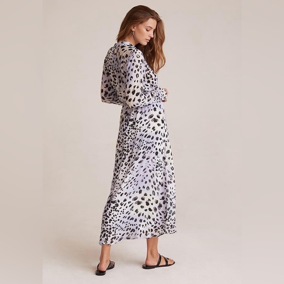 Bella Dahl Maxi Shirt Dress Ink Dots - Picture 3 of 12